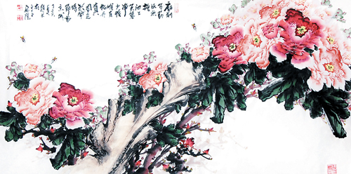 满园春色赵岳名画